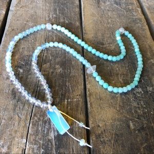 Amazonite and Opalite 108 Mala Necklace